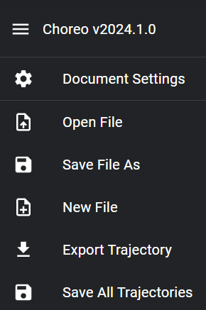 Document Settings option in the main menu
